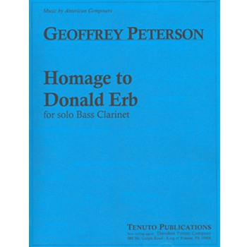 Homage To Donald Erb by Peterson Geoffrey for Bass Clarinet