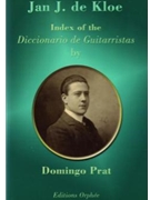 Index of the "Diccionario de Guitarristas" by Prat Domingo for