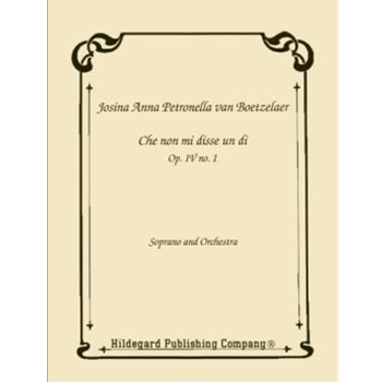 Che Non Mi Disse Un Di by Boetzelaer Josina for