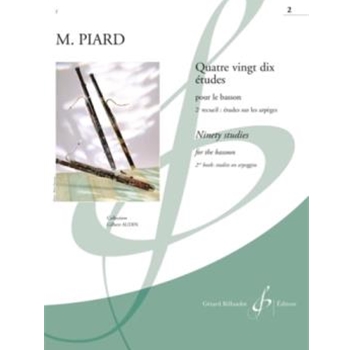 90 Etudes Volume 2 Arpeggios by Piard - Arpeggios - for Bassoon Method