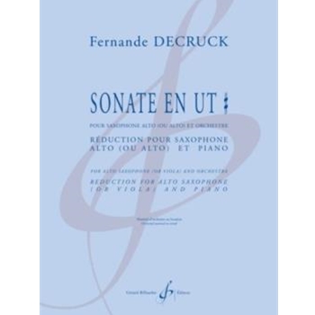 Sonate En Ut Diese by Decruck Fernande for Alto Saxophone and Piano