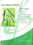 Art De La Fugue Contrepoint #1 by Bach Johann Sebastian - Morisot Jean-Marc - for Clarinet Quartet