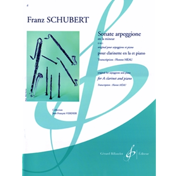 Sonate Arpeggione En La Mineur D 821 Pour Clarinette En La Et Piano by Schubert Franz for