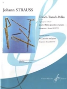 Tritsch-Tratsch Polka Opus 214 by Strauss Johann - Boetto Bernard - for Flute Duet and Piano