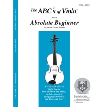 ABC's of Viola Bk 1 Absolute Beginner by Rhoda Janice Tucker for Viola Method (Book 1 W/CD)
