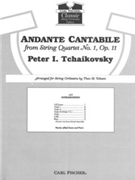 Andante Cantabile Fr string 4tet Op11 by Tchaikovsky Pyotr Ilyich - Tobani - for String Orchestra