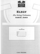 Elegy For String Orchestra by Jones for Full Score