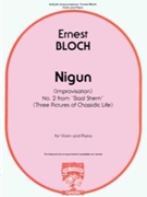 Nigun #2 From Baal Shem by Bloch Ernest for Violin and Piano