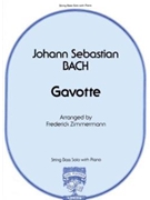 Gavotte by Bach Johann Sebastian - Zimmermann Frederic - for String Bass and Piano