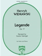 Legende Opus 17 by Wieniawski Henri - Saenger Gustave - for Violin and Piano