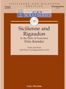 Sicilienne & Rigaudon In Style Francoeur by Kreisler Fritz for Violin w/ Audio