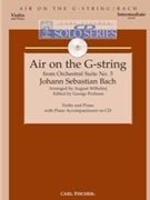 Air On The G-String From Orch Suite #3 by Bach Johann Sebastian - Wilhelm August - for Violin w/ Audio