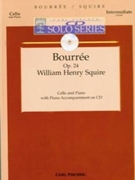 Bourree Opus 24 by Squire William Henr for Cello and Piano (W/cd)
