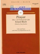 Prayer #1 From Jewish Life by Bloch Ernest - Kindler Hans W/cd - for Cello and Piano