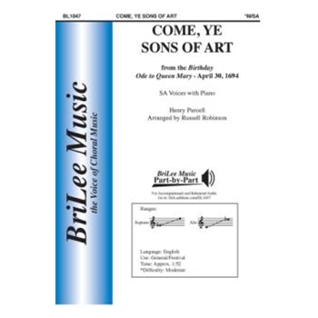 Come Ye Sons of Art by Purcell Henry - Robinson Russell L - for SA and Piano