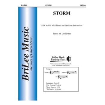 Storm by DesJardins James M for SSA and Piano