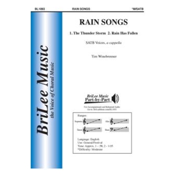 Rain Songs by Winebrenner Tim Wheelock and Joyce for SATB a cappella