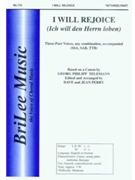 I Will Rejoice by Telemann Georg Philipp - Perry Dave and Jean - for SAB and Piano