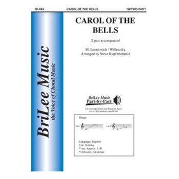 Carol of the Bells by Leontovich and Wilhousky - Kupferschmid Steve - Wilhousky Peter J. for 2-Part