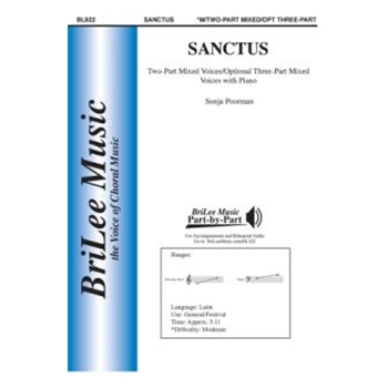 Sanctus by Poorman Sonja for 2 or 3-Part Mixed