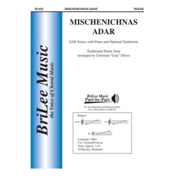 Mischenichnas Adar by O'Loughlin Sean - Oliver Christian "c - for SAB and Piano