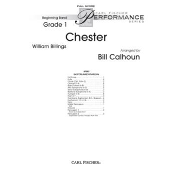 Chester by Billings William - Calhoun Bill - for Full Score