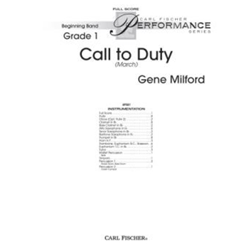 Call to Duty by Milford Gene for Full Score