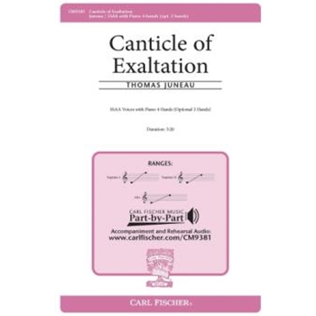 Canticle of Exaltation by Juneau Thomas for SSAA and Piano