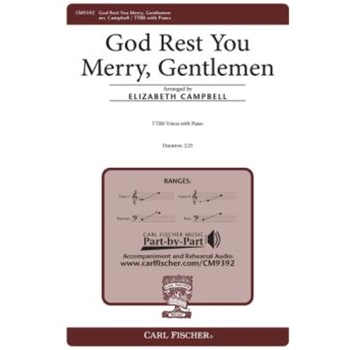 God Rest You Merry Gentlemen by - Campbell Elizabeth - for TTBB and Piano