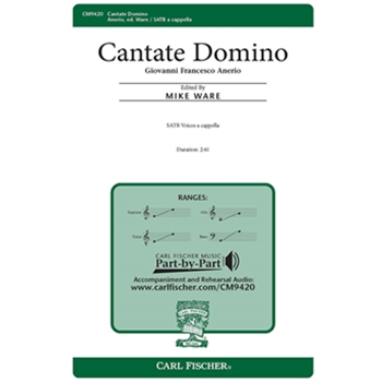 Cantate Domino by Anerio Giovanni - Ware Mike - for SATB a cappella