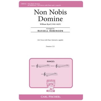 Non Nobis Domine by Byrd William - Robinson Russell L - for SSA and Piano