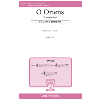 O Oriens by Juneau Thomas Steve for SSA(A)/aca