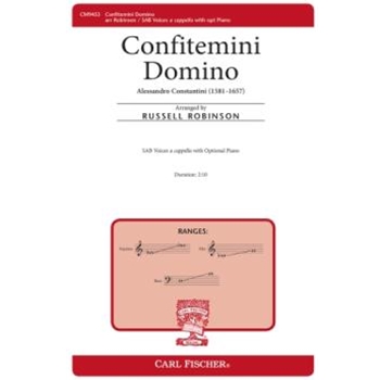 Confitemini Domino by Constantini Allesandro - Robinson Russell L - for SAB a cappella