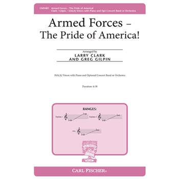 Armed Forces - The Pride of America by Various - Clark and Gilpin - for SSA(A) and Piano
