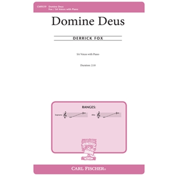Domine Deus by Fox Derrick for SA and Piano