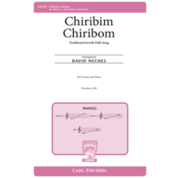 Chiribim Chiribom by - Neches David - for SSA and Piano (Trad Jewish Folksong)