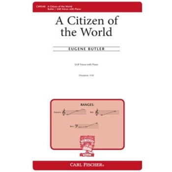 Citizen of the World by Butler Eugene for SAB and Piano