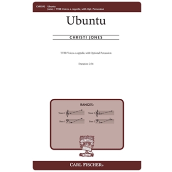 Ubuntu by Jones Christi for TTBB a cappella