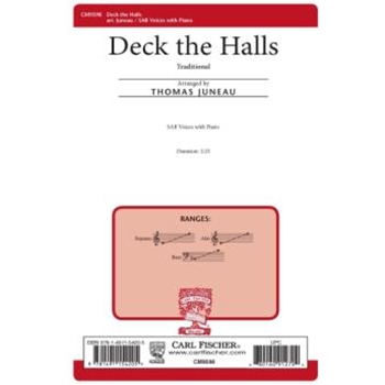 Deck the Halls by Traditional - Juneau Thomas - for SAB and Piano