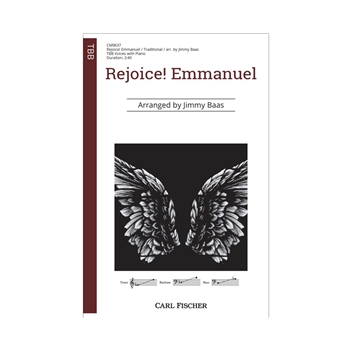 Rejoice Emmanuel by Traditional English - Baas Jimmy - for TBB and Piano