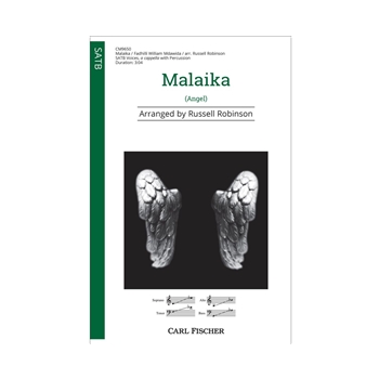 Malaika - Angel by Mdawida Fadhilli William - Robinson Russell L - for SATB and Percussion
