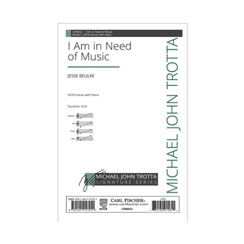 I Am in Need of Music by Beulke Jesse Elizabeth Bishop for SATB and Piano