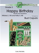 Happy Birthday Theme and Variations by Hill Patty and Mildred - Caputo Bud - for Concert Band