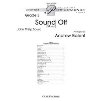Sound Off by Sousa John Philip - Balent Andrew - for Full Score