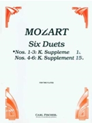 6 Duets Opus 75 by Mozart Wolfgang Amadeus for Flute Duet (Bk 1)