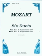 6 Duets Opus 75 by Mozart Wolfgang Amadeus for Flute Duet (Bk 2)