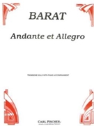 Andante Et Allegro by Barat Jacques Edouard for Trombone and Piano