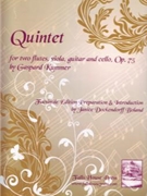 Quintet for two flutes viola guitar and cello by Kummer Gaspard for