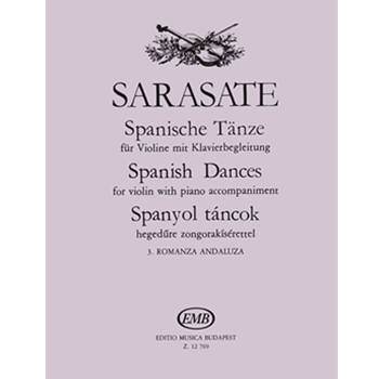 Spanish Dances for violin with piano accompaniment Vol.3 Romanza Andaluza