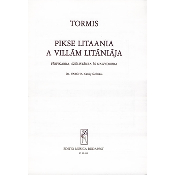 A villam litaniaja ferfikarra, szolistakra es nagydobra